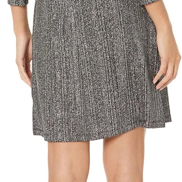 Tommy Hilfiger Shift Dress- Silver and Black NWT 14- Fun and Comfortable! - Picture 3 of 4